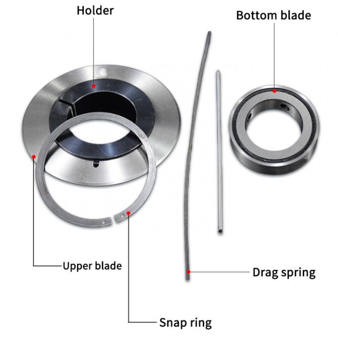 गोल उच्च परिशुद्धता रोटरी कटिंग ब्लेड पीवीसी एज ब्लेड रोटरी ब्लेड कटिंग मशीन पेपर पाइप चिपकने वाला टेप कटिंग मशीन ब्लेड 16